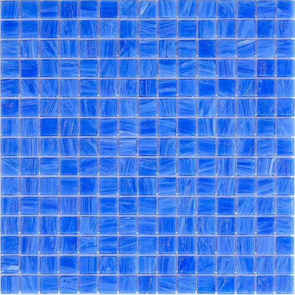 Celestial 12 in. x 12 in. Glossy Ultramarine Blue Glass Mosaic Wall and Floor Tile (20 sq. ft./case) (20-pack)