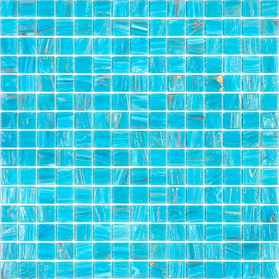 Celestial 12 in. x 12 in. Glossy Vivid Sky Blue Glass Mosaic Wall and Floor Tile (20 sq. ft./case) (20-pack)