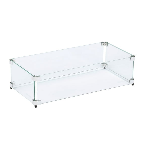 Celestial 23.5" x 11.5" Glass Wind Guard for 18" x 6" Gas Fire Pits