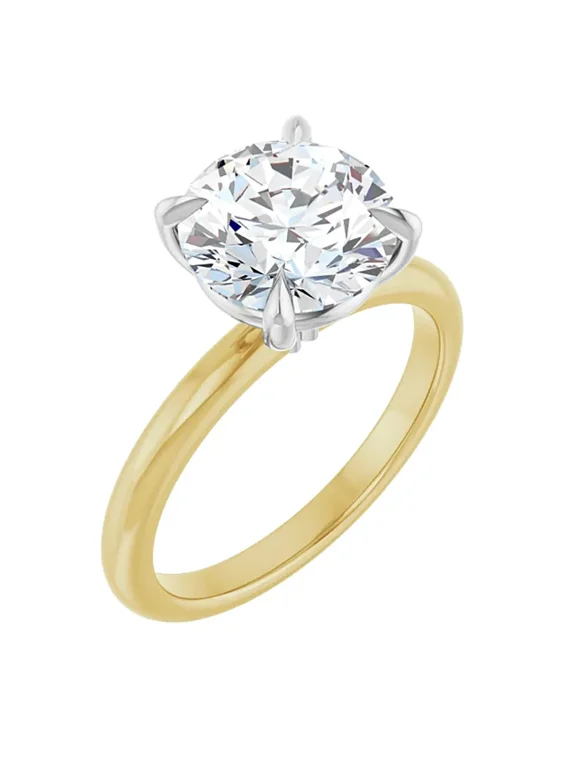 Celestial 3 Carat Round Lab Diamond Engagement Ring Solitaire Classic Style