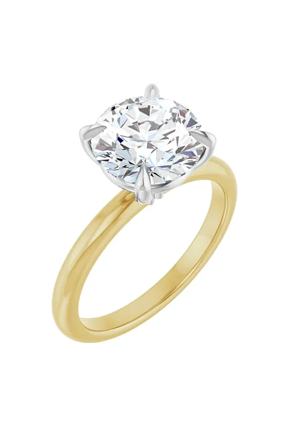 Celestial 3 Carat Round Lab Diamond Engagement Ring Solitaire Classic Style