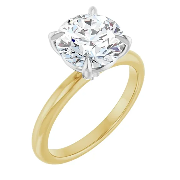 Celestial 3 Carat Round Lab Diamond Engagement Ring Solitaire Classic Style