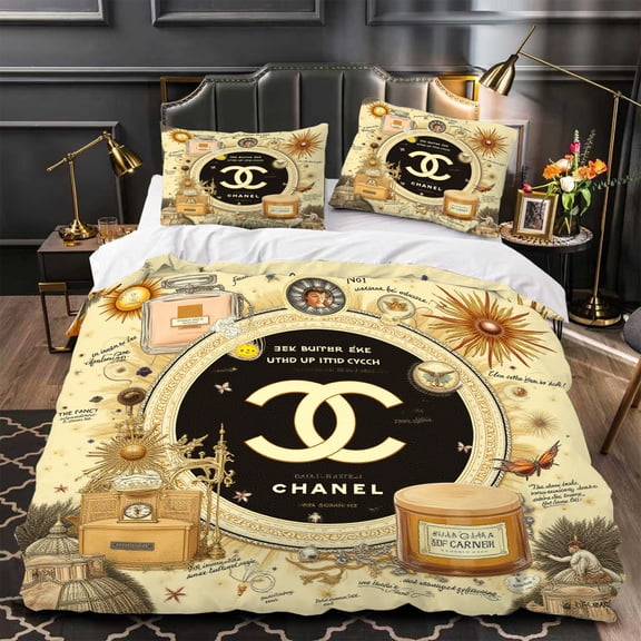Celestial 3-Piece Duvet Cover Set with Sun Motifs Stars - Modern Bedroom Decor with Vintage Accents
