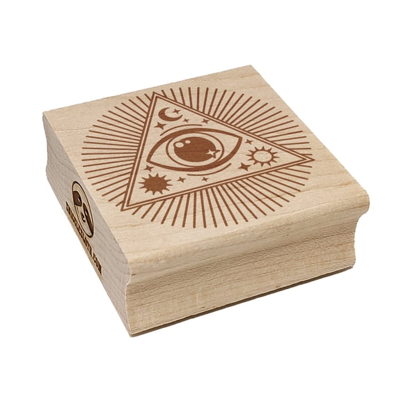 Celestial All Seeing Eye of Providence Square Rubber Stamp Stamping Scrapbooking Crafting - Large 2.75in