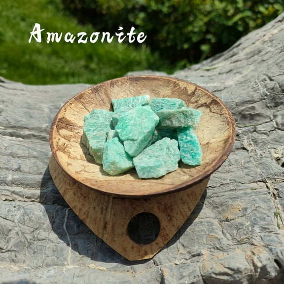 Celestial Amazonite Raw Stone - Natural Turquoise-Green Feldspar Crystal Cluster, Throat Chakra Communication Stone, Courage & Manifestation Mineral Specimen (Earth's Soothing Aqua)