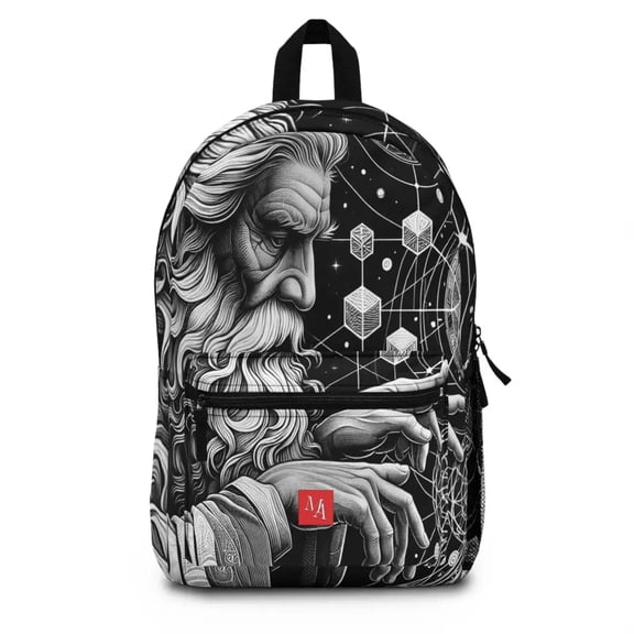 Celestial Architect in Monochrome- Backpack