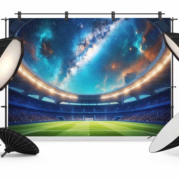 Celestial Arena Photography Backdrop 7x5FT, Art Galaxy Stadium Cinematic Dreamy Deep Blue Photo Backdrops, Background for Photography Studio Photo Studio Background, Back Drop for Photoshoot