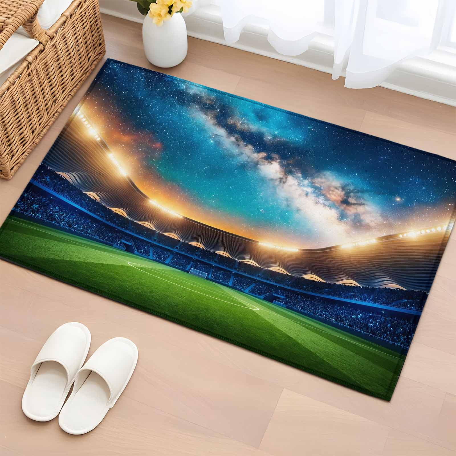 Dreamy Area Rug Celestial Arena Washable Area Rug 2 x 3 ft Art Galaxy Stadium Cinematic ...