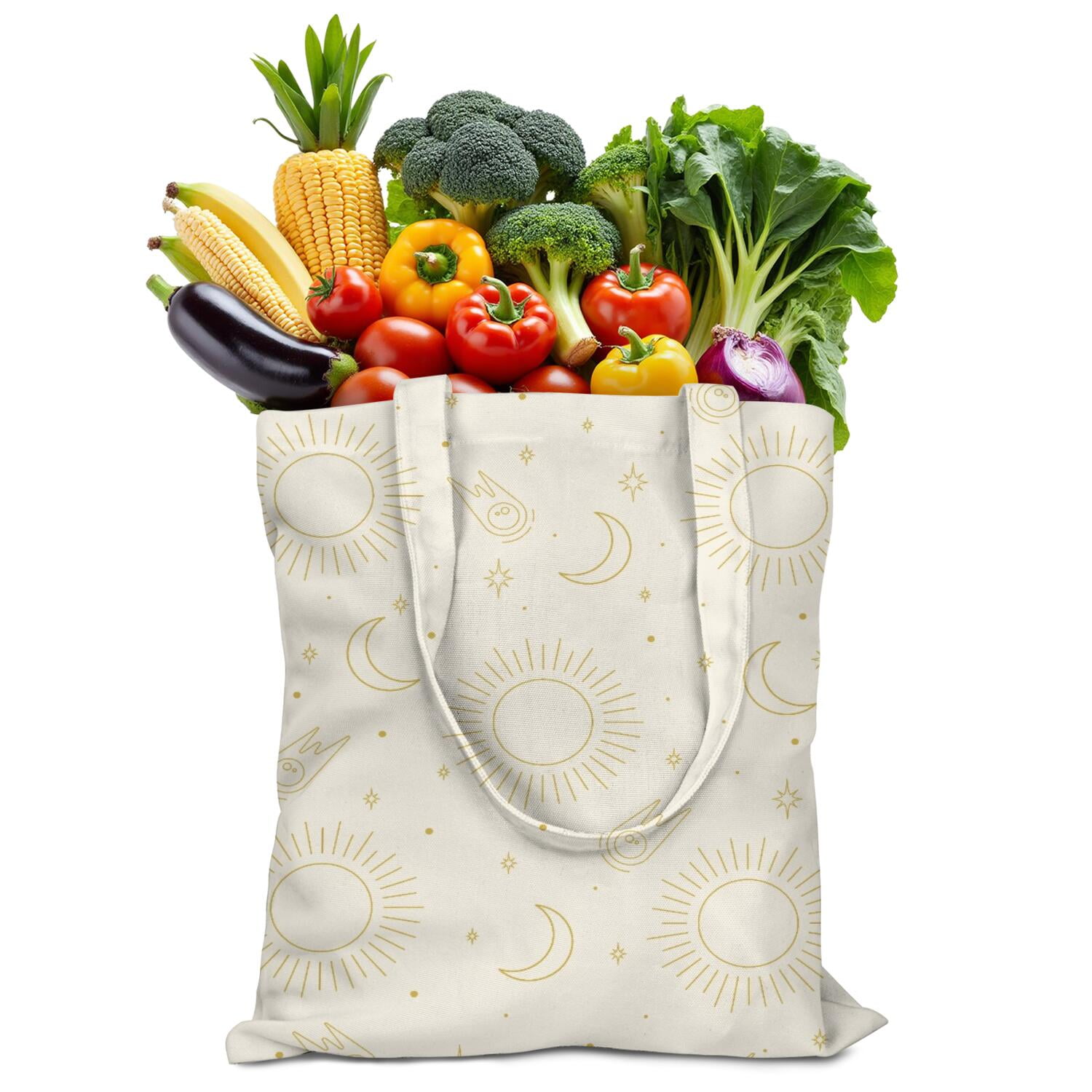 Celestial Print Pattern Leather Tote Bag