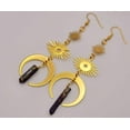 thumbnail image 1 of Celestial Aura Quartz Earrings Handmade, Cute earrings, 1 of 9