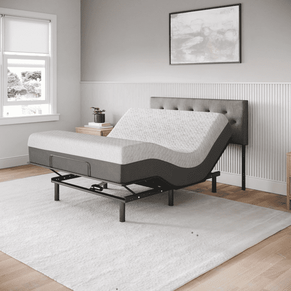 Celestial Aurora Adjustable Bed Base (Frame) + 12 inch Gel Memory Foam Matt (Medium Soft), Easy Assembly, Head and Foot Lift, Zero Gravity, Memory Positions, CertiPUR-US Bed - Full