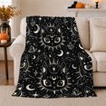 thumbnail image 1 of Celestial Black Cat Starry Night Pattern, Festive Pet Portrait Pattern, Warm Flannel Blanket for Living Room and Bedroom, Cat Lovers Just Because Gift, Pet Lover Home Decor, 1 of 9