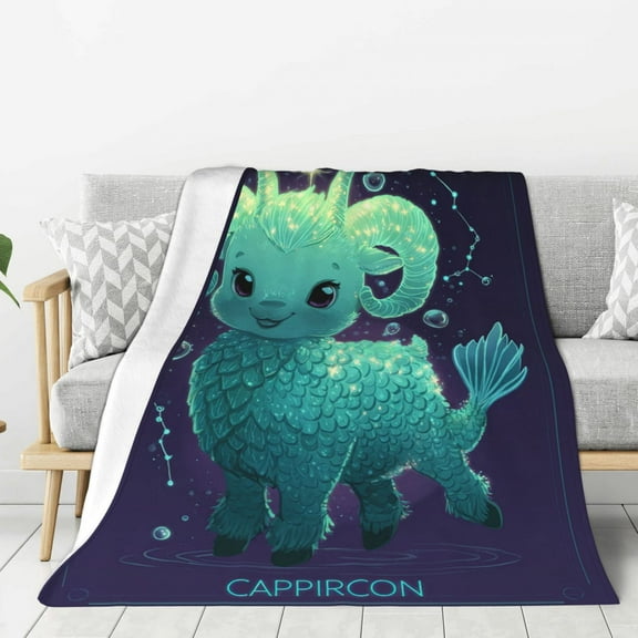 Celestial Blanket for Kids – Soft Flannel Zodiac Throw Blanket with Starry Night Design, Sofa Bed Throws Birthday Presents 50x40