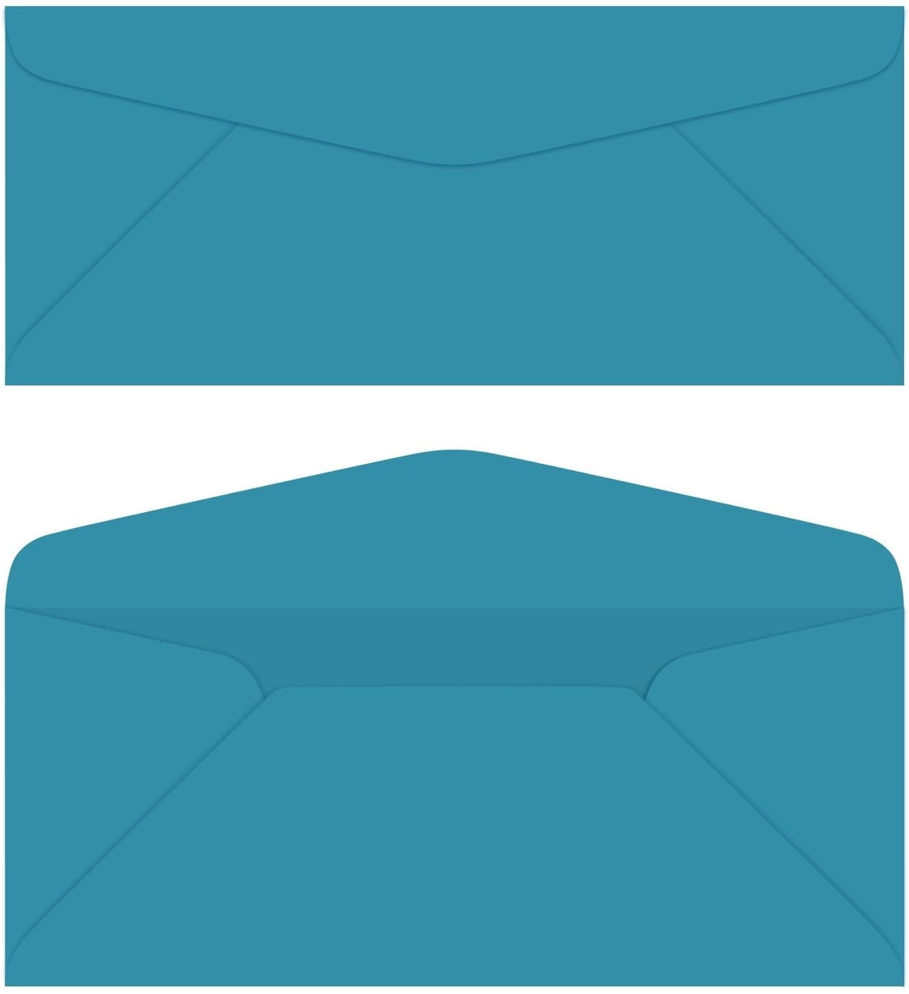 Cerulean Blue #10 Business Color Mailing Envelopes | 4 1/8 X 9 ½ inches | 24lb Bond Bright Color Paper (90 GSM) | 50 Envelopes Per Pack