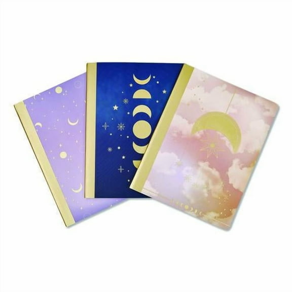 Celestial Body Composition Book, Medium/College Rule, Assorted Cover Colors and Designs, (80) 9.75 x | Bundle of 5