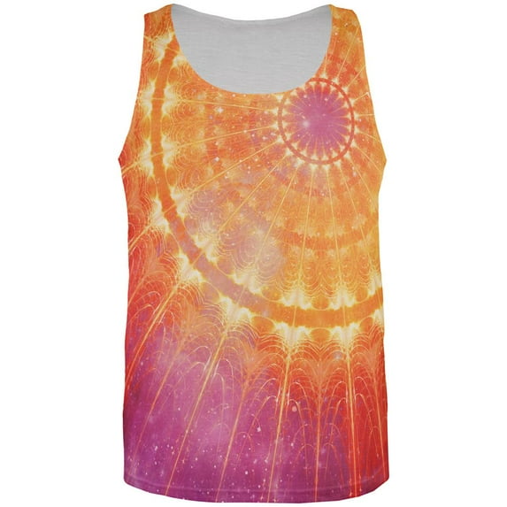 Celestial Cathedral Fractal Mandala All Over Mens Tank Top Multi LG