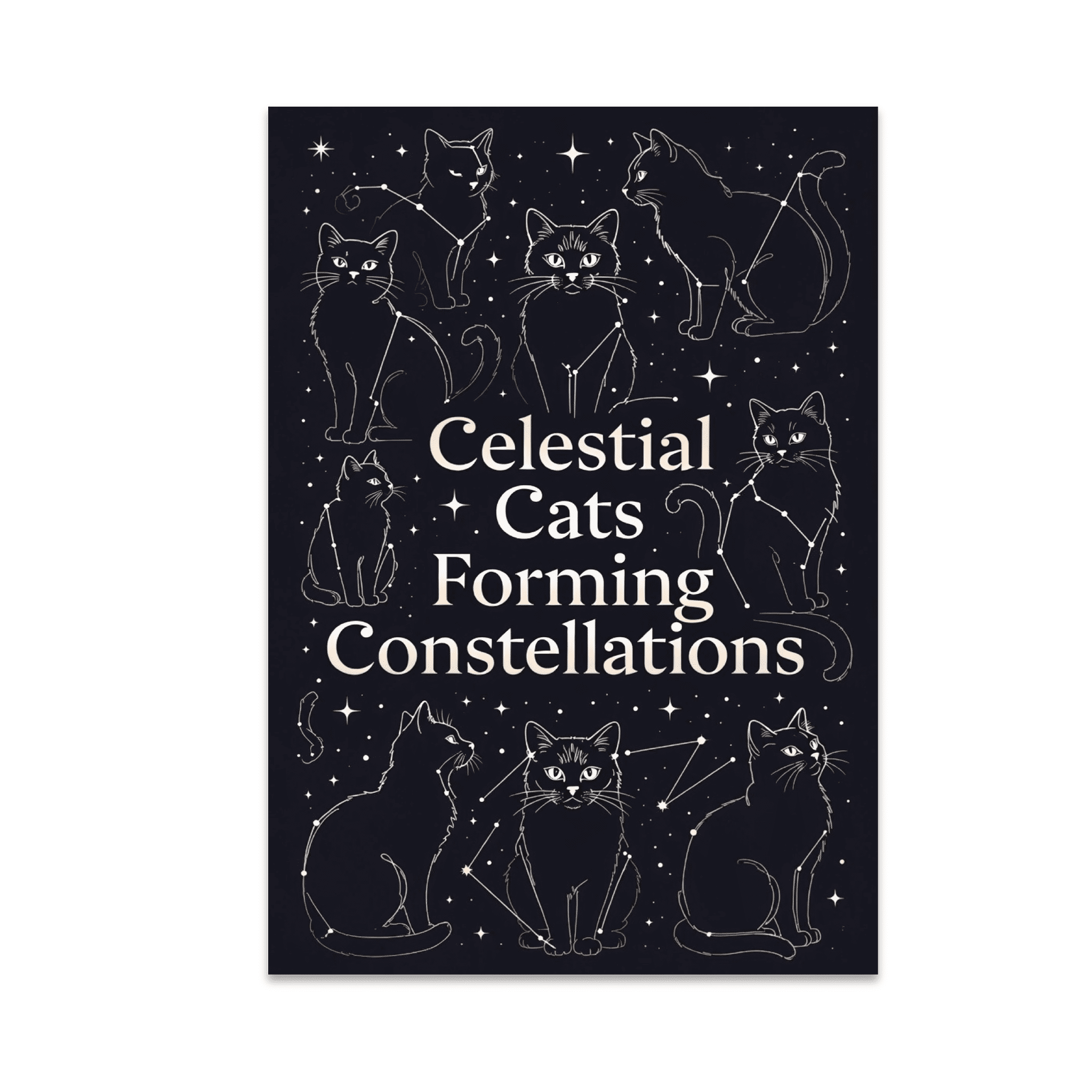 Celestial Cats Forming Constellations - Cat Lover - 13x19 Poster Print ...