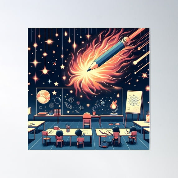Celestial Classroom Poster Wall Art, Modern Wall Decor For Living Room ...