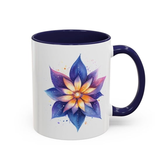 Celestial CoS1Mic Flower Coffee Mug, Celestial Mug, CoS1Mic Flower Cup, Space Theme Mug, Celestial DE1cor, Unique Coffee Mug