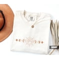 thumbnail image 1 of Celestial Comfort Colors Shirt, Moon Phase T-shirt, Boho Mystical Moon And Sun Tee, Boho Moon Outfit, Spiritual Moon Women Clothing Gifts, 1 of 4