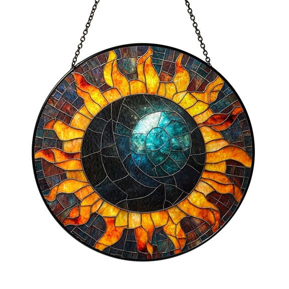 Celestial Eclipse Acrylic Window Decor – Space Themed Hanging