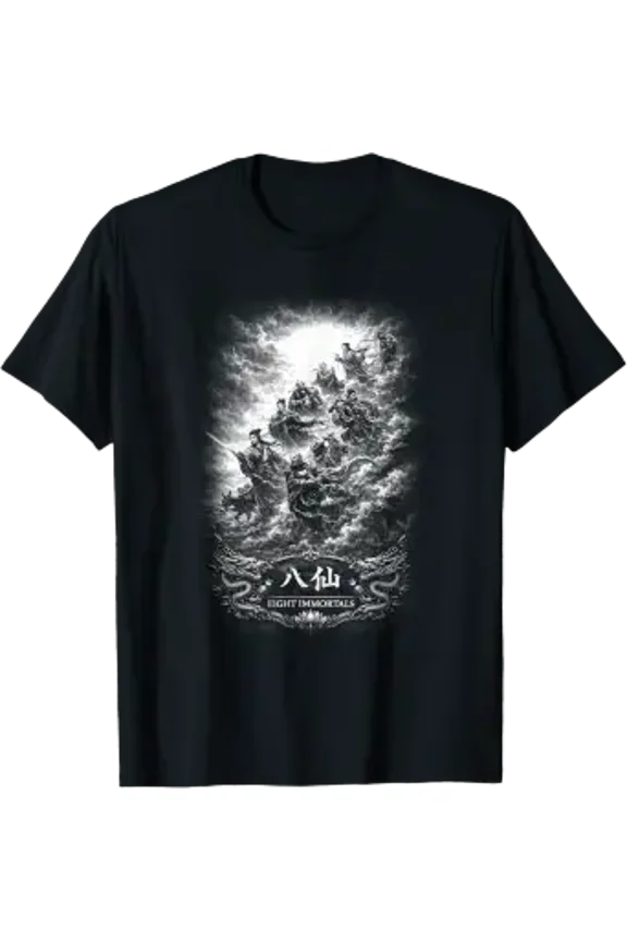 Celestial Eight Immortals Taoist Legends Clouds T-Shirt