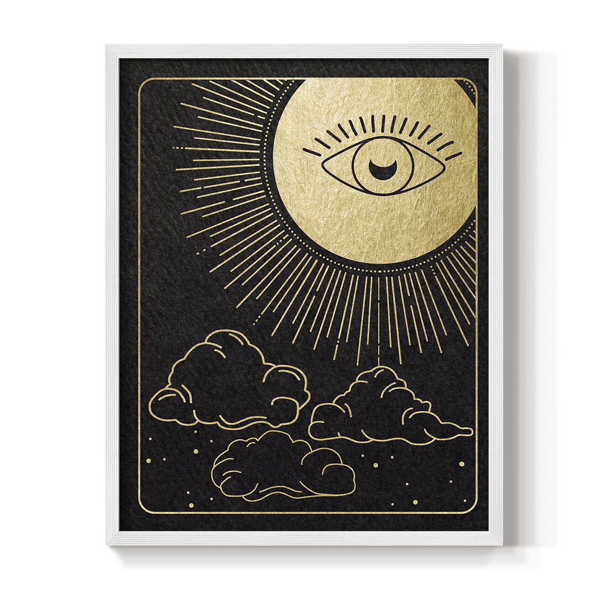 Celestial Eye in Paper Solid Wood 11 x 14 Framed Print