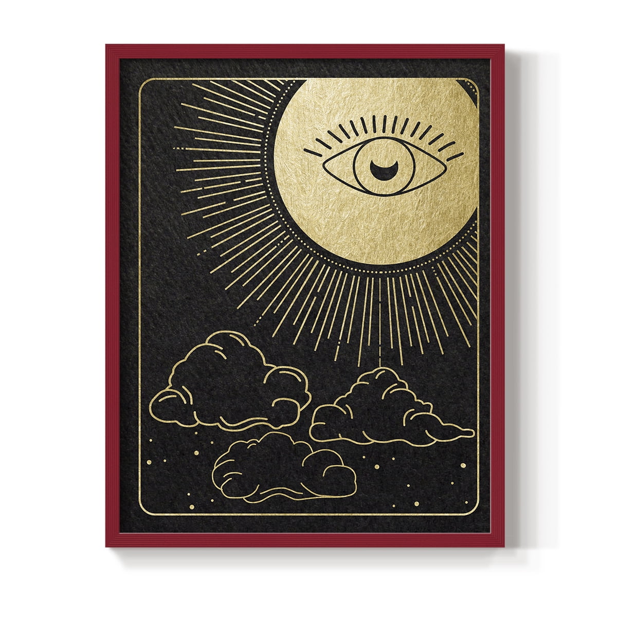 Celestial Eye in Paper Solid Wood 11 x 14 Framed Print