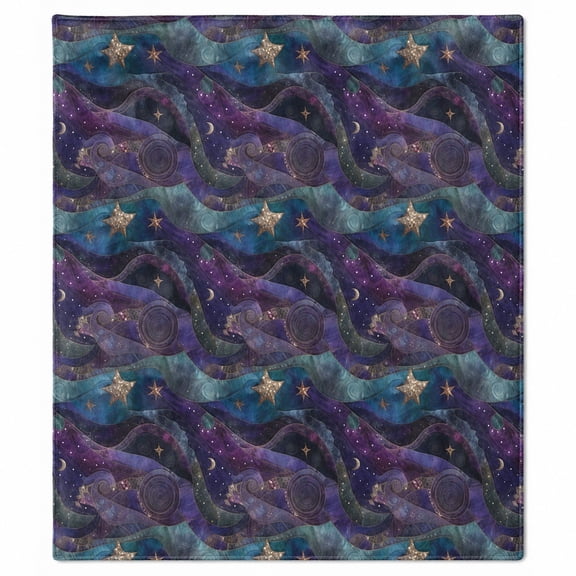 Celestial Fleece Blanket, Soft 280 GSM Polyester Throw for Couch