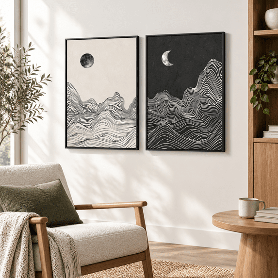 Abstract Pattern Canvas Celestial Flow 24