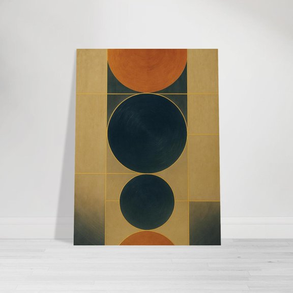 Celestial Geometry Wall Art Abstract Geometric Poster Modern Minimalist, Unframed Paper Poster 8x10in