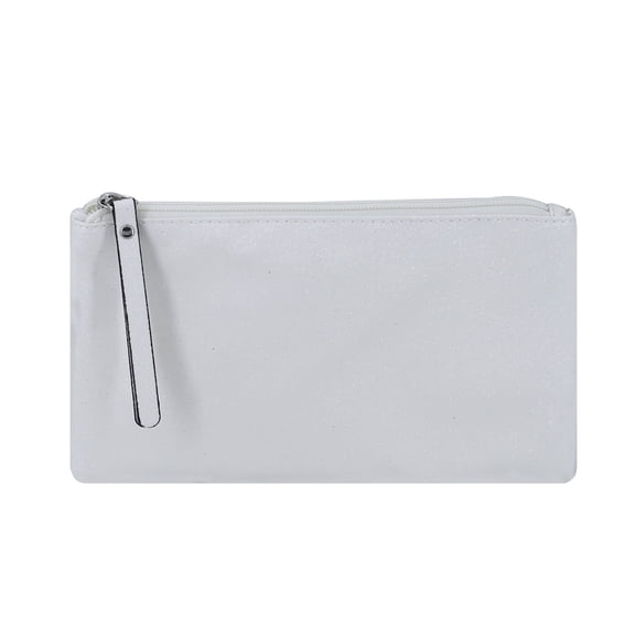 RittZi Celestial Glitter Pouch, Stellar White – Sparkling Makeup Bag, Festive Cosmetic Pouch