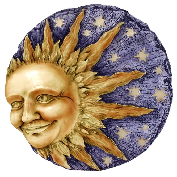 Sun and Stars Glow Decorative Garden Stone