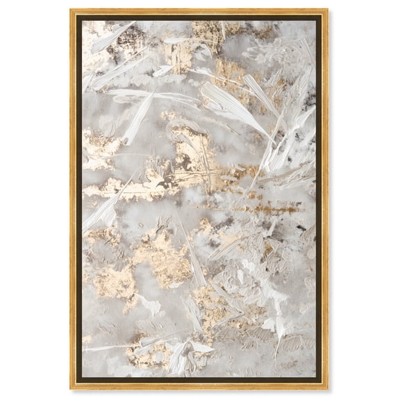 Celestial Gold 2 Canvas Elegant Gold Abstract by Art Remedy, Gold Frame, 24" x 36"
