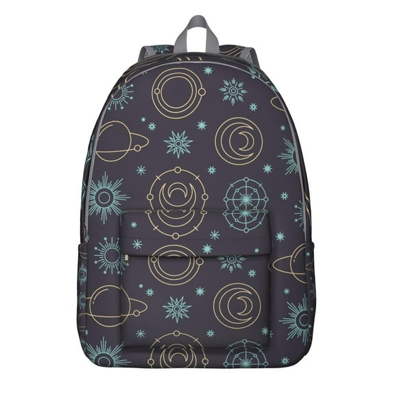 Celestial Gothic Astrology Pattern Travel Backpack – Lightweight Vintage Backpack with Large Capacity and Anti-theft Features for School, Campus, and Daily Use