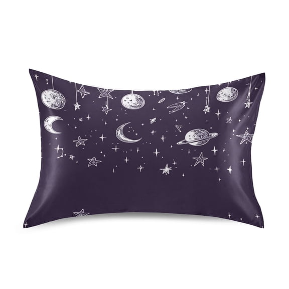 Celestial Hanging Decor Luxury Silky Soft Pillowcase Standard Size Wrinkle Resistant Envelope Closure 20x26in