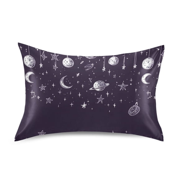 Celestial Hanging Decor Pillowcase Standard Size Luxury Silky Soft Wrinkle Resistant Envelope Closure 20x26in