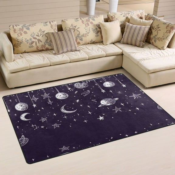 Celestial Hanging Decor Soft Polyester Area Rug 31''x20'', Non Slip, Memory Foam, Water Absorbent