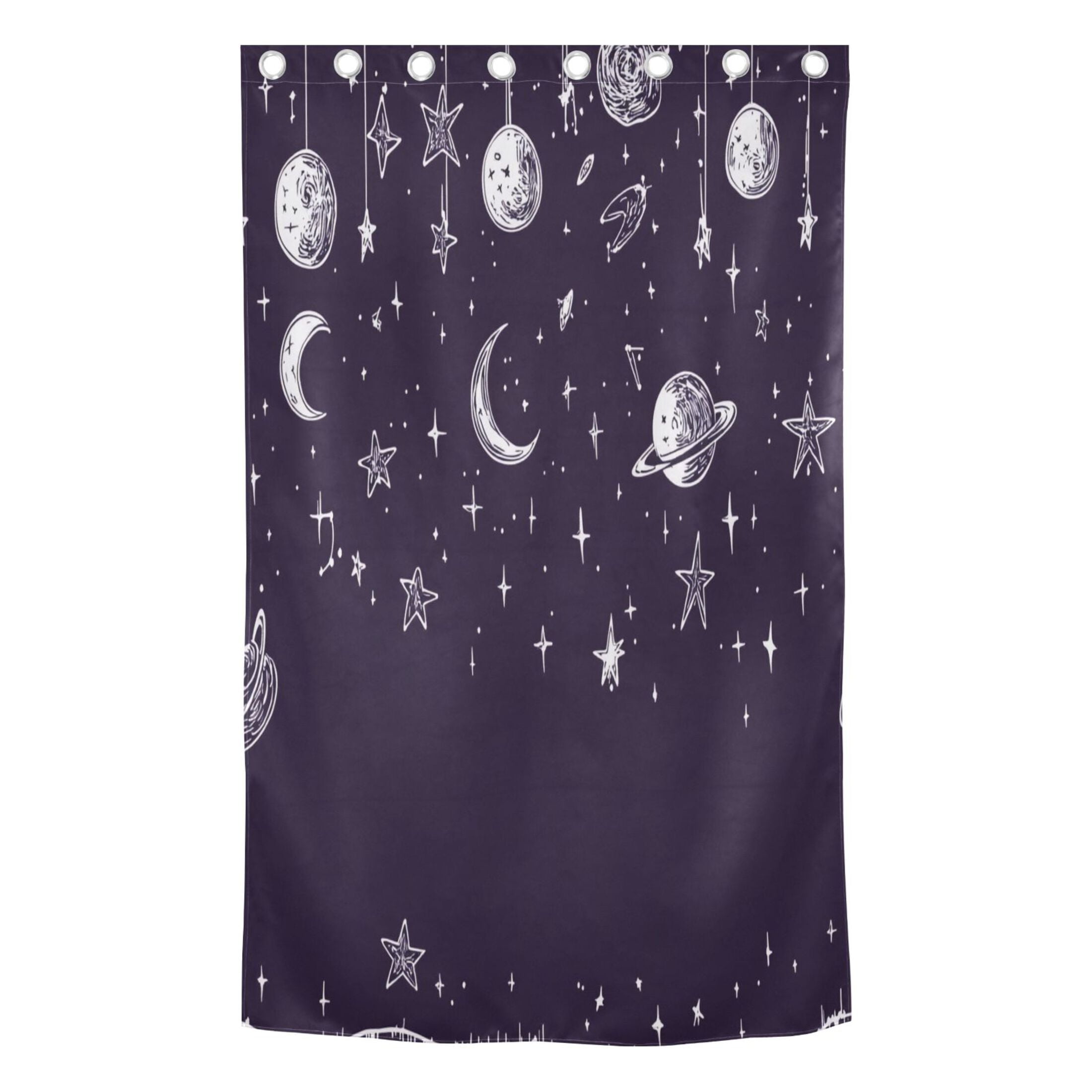 Celestial Hanging Decor Thermal Insulated Blackout Curtain 84x42in Sun Blocking for Bathroom, Bedroom, Living Room