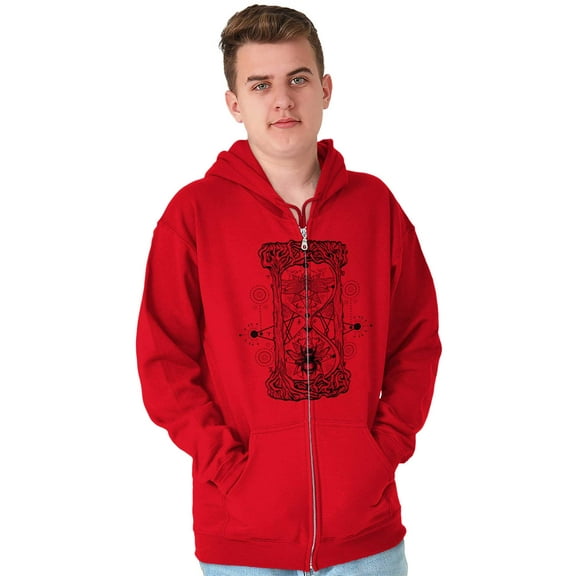 Celestial Hourglass Symbolic Bee Zip Up Hoodie Men's Women's Brisco Brands L