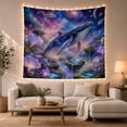 thumbnail image 1 of Celestial Humpback Whale Swimming Through Cosmic Nebula Dreamy Surreal Art for Space Lovers, Whimsical Wall Decor Christmas Gift Tapestry Wall Hanging for Bedroom and Living Room, 1 of 7