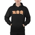 thumbnail image 1 of Celestial Joy Icons - Retro Cosmic Emojis Men's Hoodie, 1 of 4