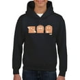 thumbnail image 1 of Celestial Joy Icons - Retro Cosmic Emojis Youth's Hoodie, 1 of 4