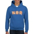 thumbnail image 1 of Celestial Joy Icons - Retro Cosmic Emojis Youth's Hoodie, 1 of 4