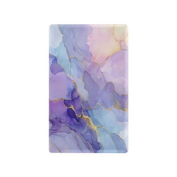 Celestial Lavender Gold Decorative Wall Plate, Flame Retardant PC Plastic Light Switch & Outlet Cover with Mounting Screws Fits Blank Unused Outlet