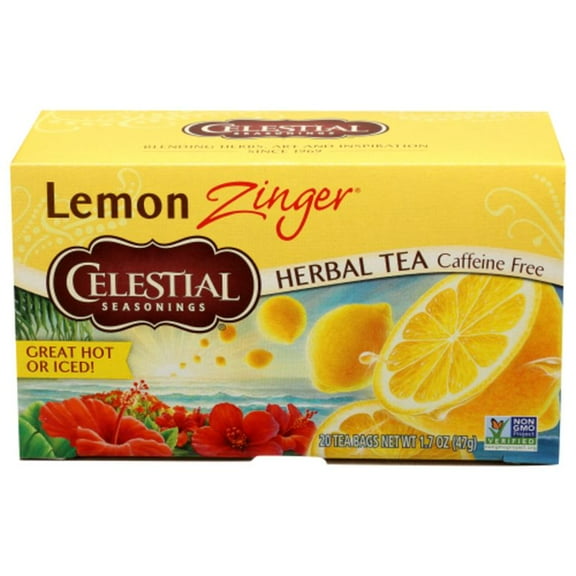 Celestial Lemon Zinger Tea 20 ct Pack of 4