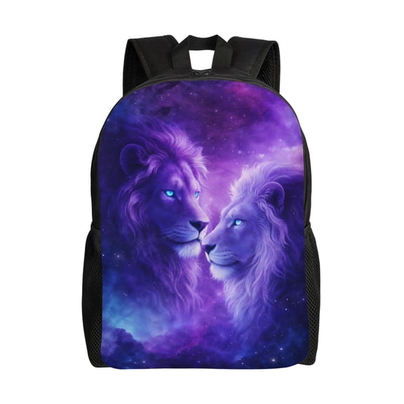 Celestial Lion Couple Backpack Large Capacity Laptop Bag for Men and Women