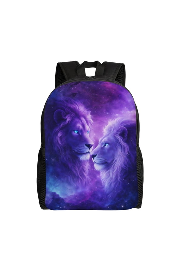 Celestial Lion Couple Backpack Large Capacity Laptop Bag for Men and Women