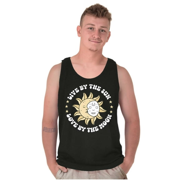 Celestial Live By Sun Love By Moon Tank Top T Shirts Men Women Brisco Brands S