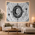thumbnail image 1 of Celestial Medallion with Sun Moon Stars on Off-White Background, Mystical Illustration for Astronomy Lovers, Celestial Art Decor, Birthday Gift Tapestry Wall Hanging for Bedroom and Dorm, 1 of 7